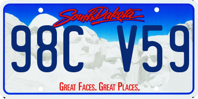 SD license plate 98CV59