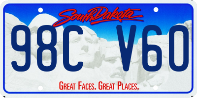 SD license plate 98CV60