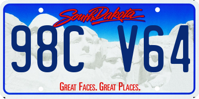 SD license plate 98CV64