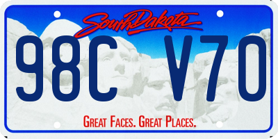 SD license plate 98CV70
