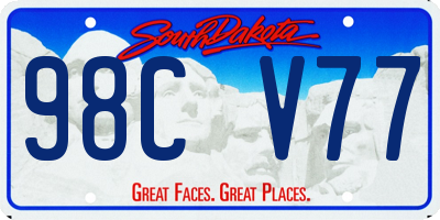 SD license plate 98CV77