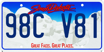 SD license plate 98CV81