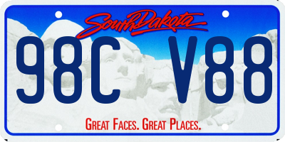 SD license plate 98CV88