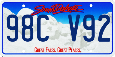 SD license plate 98CV92