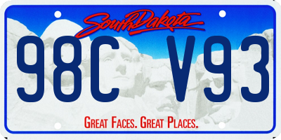 SD license plate 98CV93