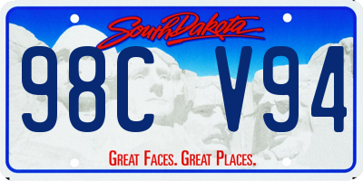 SD license plate 98CV94