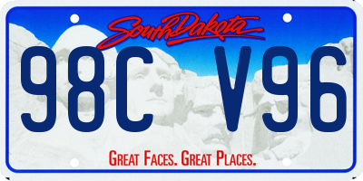 SD license plate 98CV96