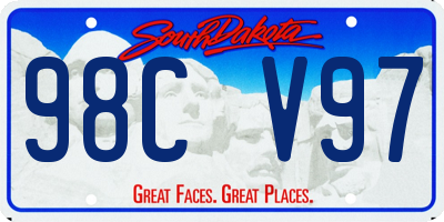 SD license plate 98CV97