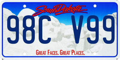 SD license plate 98CV99