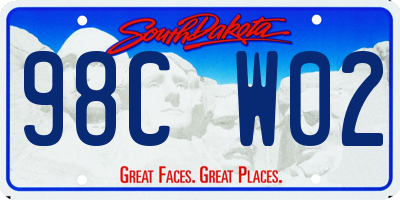 SD license plate 98CW02