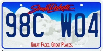 SD license plate 98CW04