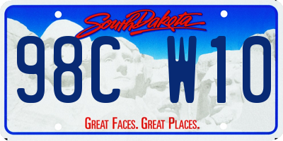 SD license plate 98CW10