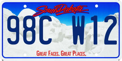 SD license plate 98CW12