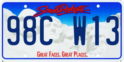 SD license plate 98CW13