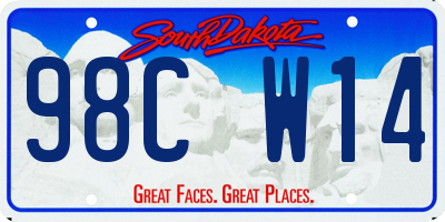 SD license plate 98CW14