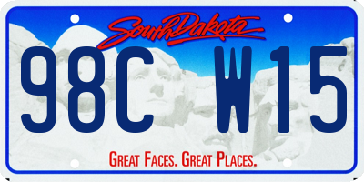 SD license plate 98CW15