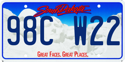 SD license plate 98CW22