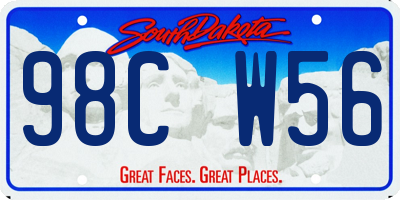 SD license plate 98CW56