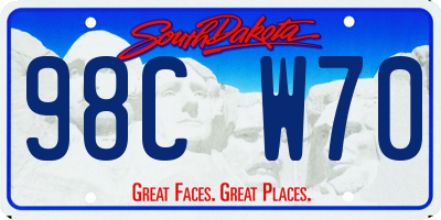 SD license plate 98CW70