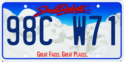 SD license plate 98CW71