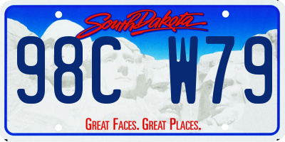 SD license plate 98CW79