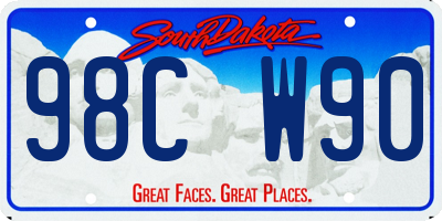 SD license plate 98CW90