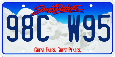 SD license plate 98CW95