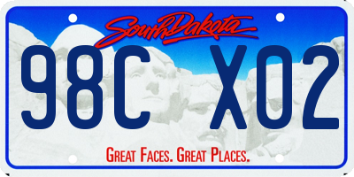 SD license plate 98CX02