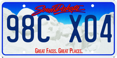 SD license plate 98CX04