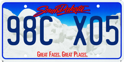 SD license plate 98CX05