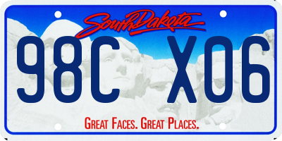 SD license plate 98CX06