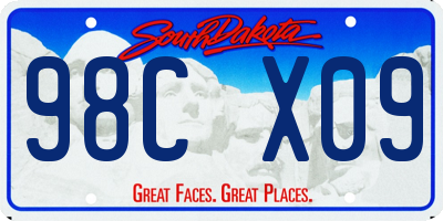 SD license plate 98CX09