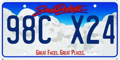 SD license plate 98CX24