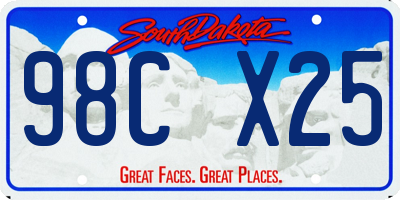 SD license plate 98CX25