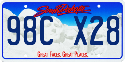 SD license plate 98CX28