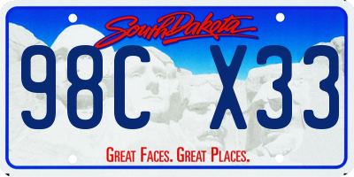 SD license plate 98CX33