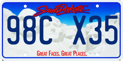 SD license plate 98CX35
