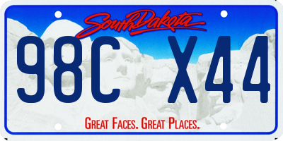 SD license plate 98CX44