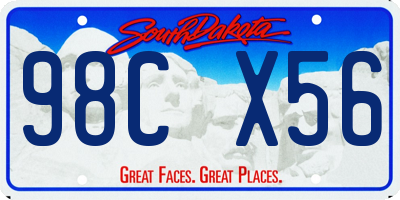 SD license plate 98CX56