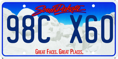 SD license plate 98CX60