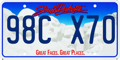 SD license plate 98CX70