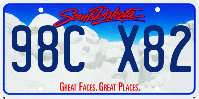 SD license plate 98CX82