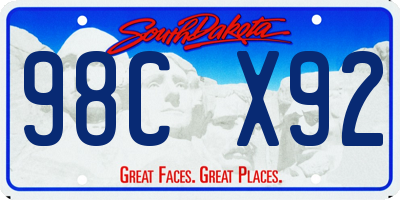 SD license plate 98CX92