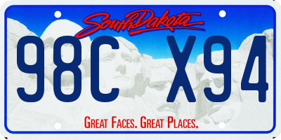 SD license plate 98CX94