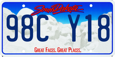 SD license plate 98CY18