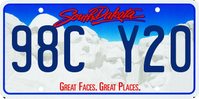 SD license plate 98CY20
