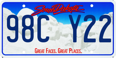 SD license plate 98CY22