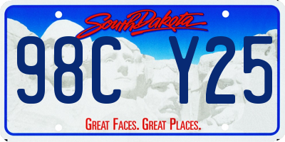 SD license plate 98CY25