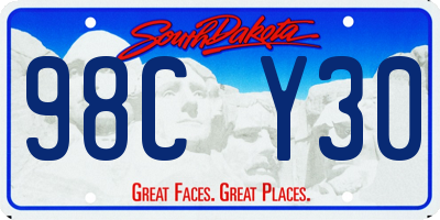 SD license plate 98CY30