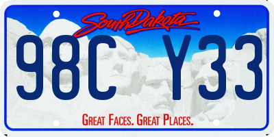 SD license plate 98CY33